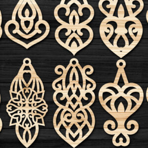 Intra απο ξύλο plywood 3mm-4mm πάχος – Σκουλαρίκια Valentine’s-01 Δίασταση  5x5 cm INTRAFABR-58239447