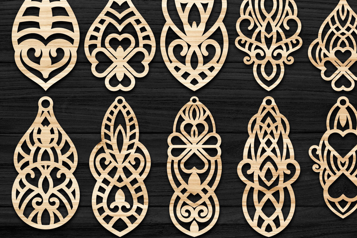 Intra απο ξύλο plywood 3mm-4mm πάχος – Σκουλαρίκια Valentine’s-02 Δίασταση  5x5 cm INTRAFABR-58240484