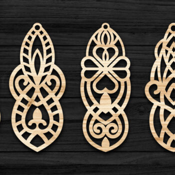 Intra απο ξύλο plywood 3mm-4mm πάχος – Σκουλαρίκια Valentine’s-02 Δίασταση  5x5 cm INTRAFABR-58240484 - Image 3