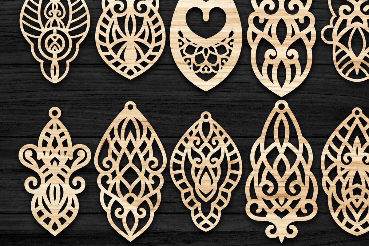 Intra απο ξύλο plywood 3mm-4mm πάχος – Σκουλαρίκια Valentine’s-03 Δίασταση  5x5 cm INTRAFABR-58240747