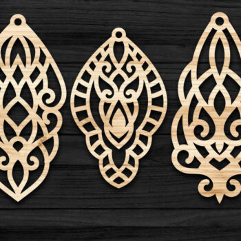 Intra απο ξύλο plywood 3mm-4mm πάχος – Σκουλαρίκια Valentine’s-03 Δίασταση  5x5 cm INTRAFABR-58240747 - Image 2