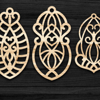 Intra απο ξύλο plywood 3mm-4mm πάχος – Σκουλαρίκια Valentine’s-06 Δίασταση  5x5 cm INTRAFABR-58241372 - Image 2