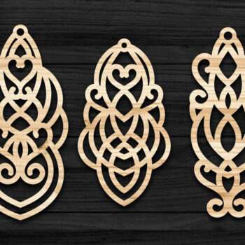 Intra απο ξύλο plywood 3mm-4mm πάχος – Σκουλαρίκια Valentine’s-06 Δίασταση  5x5 cm INTRAFABR-58241372 - Image 3