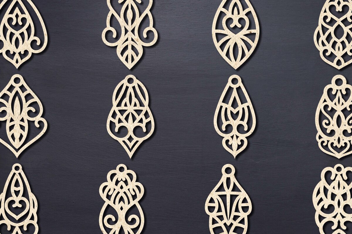 Intra απο ξύλο plywood 3mm-4mm πάχος – Σκουλαρίκια Valentine’s-07 Δίασταση  5x5 cm INTRAFABR-58783634