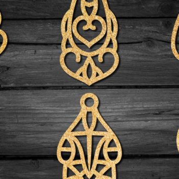 Intra απο ξύλο plywood 3mm-4mm πάχος – Σκουλαρίκια Valentine’s-07 Δίασταση  5x5 cm INTRAFABR-58783634 - Image 3