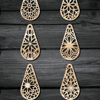 Intra απο ξύλο plywood 3mm-4mm πάχος – Σκουλαρίκια Valentine's Cut Cut-10 Δίασταση  5x5 cm INTRAFABR-59305968 - Image 1