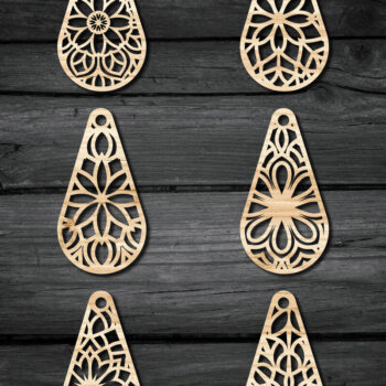 Intra απο ξύλο plywood 3mm-4mm πάχος – Σκουλαρίκια Valentine's Cut Cut-10 Δίασταση  5x5 cm INTRAFABR-59305968 - Image 3