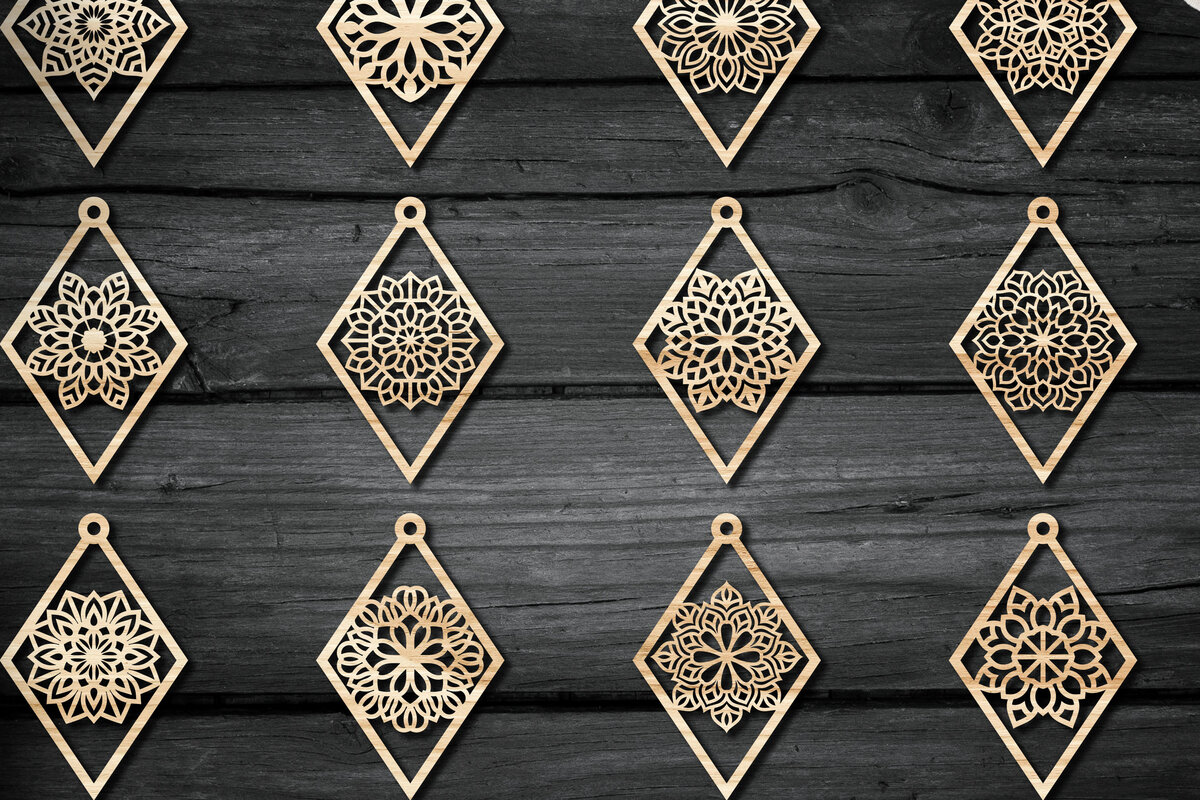 Intra απο ξύλο plywood 3mm-4mm πάχος – Σκουλαρίκια Valentine's Cut Cut-10 Δίασταση  5x5 cm INTRAFABR-59305183