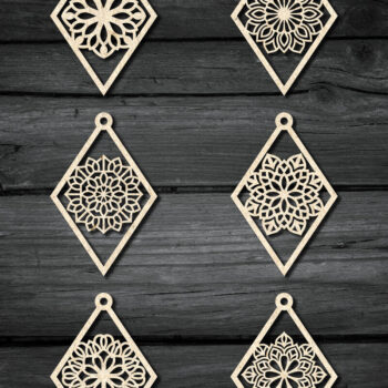 Intra απο ξύλο plywood 3mm-4mm πάχος – Σκουλαρίκια Valentine's Cut Cut-10 Δίασταση  5x5 cm INTRAFABR-59305183 - Image 2