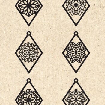 Intra απο ξύλο plywood 3mm-4mm πάχος – Σκουλαρίκια Valentine's Cut Cut-10 Δίασταση  5x5 cm INTRAFABR-59305183 - Image 3