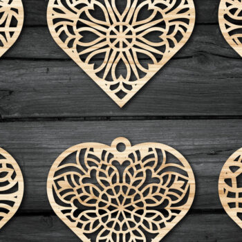 Intra απο ξύλο plywood 3mm-4mm πάχος – Σκουλαρίκια Valentine's-11 Δίασταση  5x5 cm INTRAFABR-59306587 - Image 3