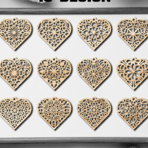 Intra απο ξύλο plywood 3mm-4mm πάχος – Σκουλαρίκια Valentine’s Cut Cut-14 Δίασταση  5x5 cm INTRAFABR-59465322