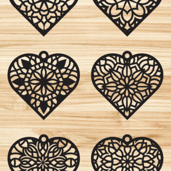 Intra απο ξύλο plywood 3mm-4mm πάχος – Σκουλαρίκια Valentine’s Cut Cut-14 Δίασταση  5x5 cm INTRAFABR-59465322 - Image 3