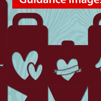 Intra απο ξύλο plywood 3mm-4mm πάχος – Κουτί δώρου Valentine's Cut Design Δίασταση  20x20 cm INTRAFABR-21912851 - Image 1