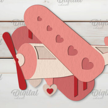 Intra απο ξύλο plywood 3mm-4mm πάχος – Κόψιμο χαρτιού με στρώσεις καρτών του Αγίου Βαλεντίνου Δίασταση  20x20 cm INTRAFABR-114197854 - Image 1