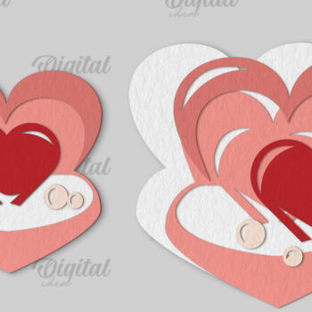 Intra απο ξύλο plywood 3mm-4mm πάχος – Κόψιμο χαρτιού με στρώσεις καρτών του Αγίου Βαλεντίνου Δίασταση  20x20 cm INTRAFABR-114197925 - Image 3