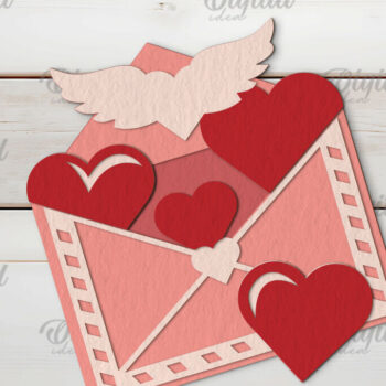 Intra απο ξύλο plywood 3mm-4mm πάχος – Κόψιμο χαρτιού με στρώσεις καρτών του Αγίου Βαλεντίνου Δίασταση  20x20 cm INTRAFABR-114197967 - Image 1