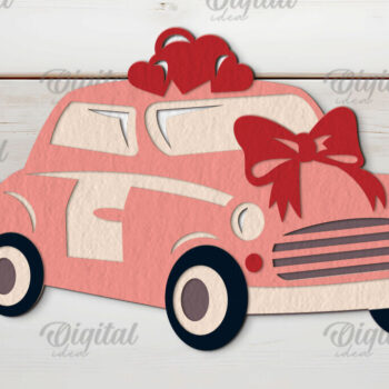 Intra απο ξύλο plywood 3mm-4mm πάχος – Κόψιμο χαρτιού με στρώσεις καρτών του Αγίου Βαλεντίνου Δίασταση  20x20 cm INTRAFABR-114198014 - Image 1