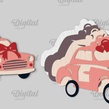 Intra απο ξύλο plywood 3mm-4mm πάχος – Κόψιμο χαρτιού με στρώσεις καρτών του Αγίου Βαλεντίνου Δίασταση  20x20 cm INTRAFABR-114198014 - Image 2