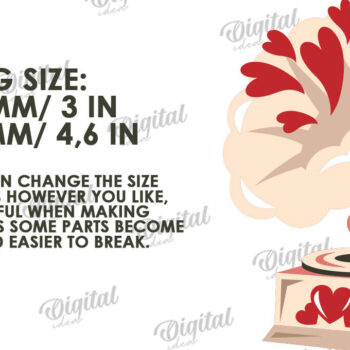 Intra απο ξύλο plywood 3mm-4mm πάχος – Κόψιμο χαρτιού με στρώσεις καρτών του Αγίου Βαλεντίνου Δίασταση  20x20 cm INTRAFABR-114198047 - Image 2