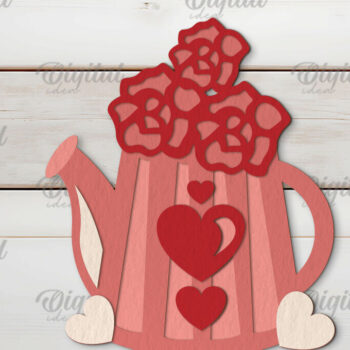 Intra απο ξύλο plywood 3mm-4mm πάχος – Κόψιμο χαρτιού με στρώσεις καρτών του Αγίου Βαλεντίνου Δίασταση  20x20 cm INTRAFABR-114198092 - Image 1