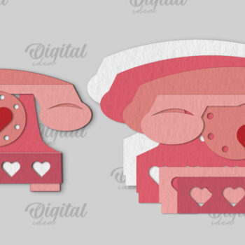 Intra απο ξύλο plywood 3mm-4mm πάχος – Κόψιμο χαρτιού με στρώσεις καρτών του Αγίου Βαλεντίνου Δίασταση  20x20 cm INTRAFABR-114198137 - Image 2