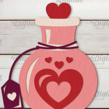 Intra απο ξύλο plywood 3mm-4mm πάχος – Κόψιμο χαρτιού με στρώσεις καρτών του Αγίου Βαλεντίνου Δίασταση  20x20 cm INTRAFABR-114196945 - Image 1