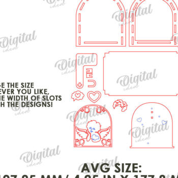 Intra απο ξύλο plywood 3mm-4mm πάχος – Κοπή λέιζερ γραμματοκιβωτίου του Αγίου Βαλεντίνου. Αγαπήστε το Δίασταση  20x20 cm INTRAFABR-112690338 - Image 3