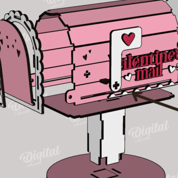 Intra απο ξύλο plywood 3mm-4mm πάχος – Κοπή λέιζερ γραμματοκιβωτίου του Αγίου Βαλεντίνου. Αγαπήστε το Δίασταση  20x20 cm INTRAFABR-112690270 - Image 2