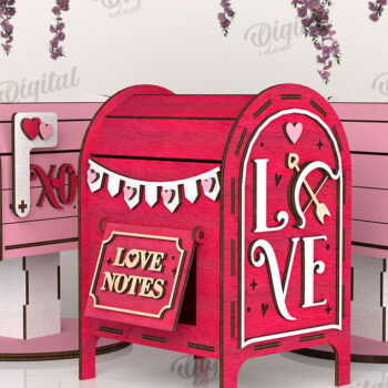 Intra απο ξύλο plywood 3mm-4mm πάχος – Πακέτο αποκοπής λέιζερ γραμματοκιβωτίων του Αγίου Βαλεντίνου Δίασταση  20x20 cm INTRAFABR-112859747 - Image 1