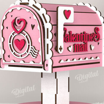 Intra απο ξύλο plywood 3mm-4mm πάχος – Πακέτο αποκοπής λέιζερ γραμματοκιβωτίων του Αγίου Βαλεντίνου Δίασταση  20x20 cm INTRAFABR-112859747 - Image 3