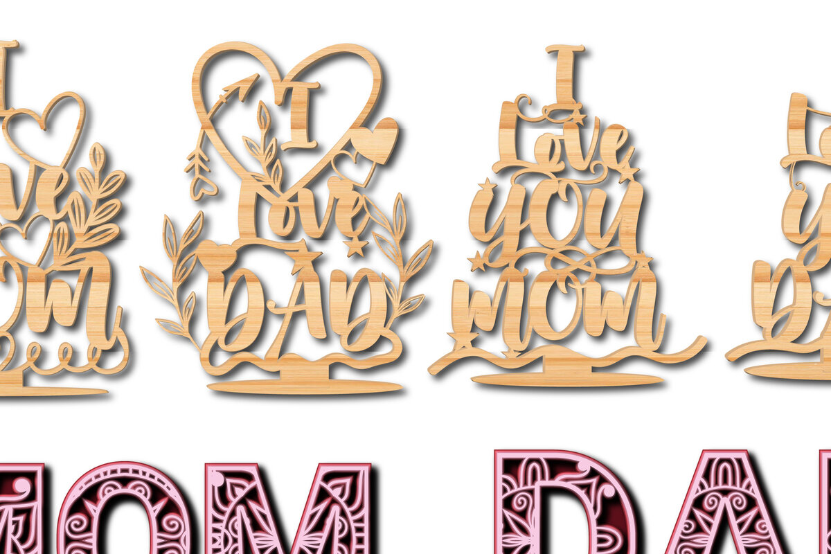 Intra απο ξύλο plywood 3mm-4mm πάχος – Χειροτεχνία με στολίδια για τη μαμά και τον μπαμπά του Αγίου Βαλεντίνου Δίασταση  20x20 cm INTRAFABR-21712030