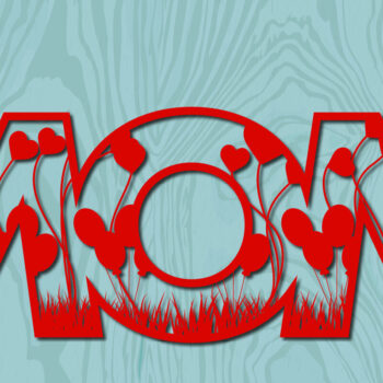 Intra απο ξύλο plywood 3mm-4mm πάχος – Valentine's Mom Δίασταση  20x20 cm INTRAFABR-22045765 - Image 1