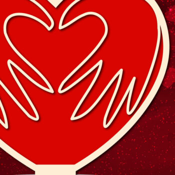 Intra απο ξύλο plywood 3mm-4mm πάχος – Valentine’s Multi-layer Heart Stand Δίασταση  20x20 cm INTRAFABR-23714158 - Image 1