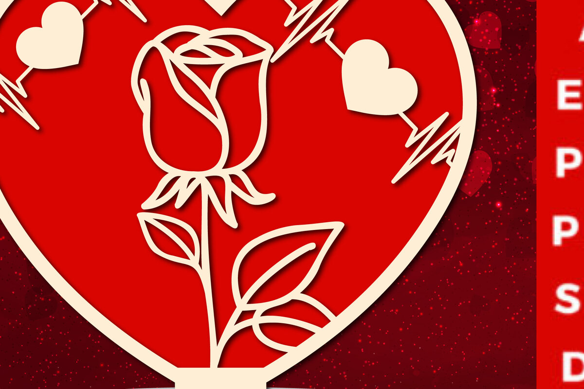 Intra απο ξύλο plywood 3mm-4mm πάχος – Valentine’s Multi-layer Heart Stand Δίασταση  20x20 cm INTRAFABR-23714713