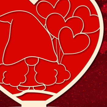 Intra απο ξύλο plywood 3mm-4mm πάχος – Valentine’s Multi-layer Heart Stand Δίασταση  20x20 cm INTRAFABR-23715490 - Image 1