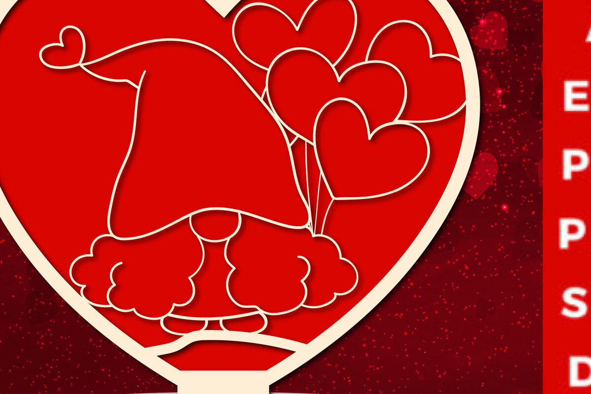 Intra απο ξύλο plywood 3mm-4mm πάχος – Valentine’s Multi-layer Heart Stand Δίασταση  20x20 cm INTRAFABR-23715490