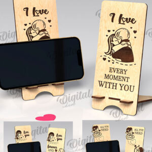 Intra απο ξύλο plywood 3mm-4mm πάχος – Βάσεις τηλεφώνου Valentine's Phone Stand LaserCut Bundle Δίασταση  20x20 cm INTRAFABR-111985200