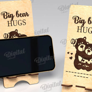 Intra απο ξύλο plywood 3mm-4mm πάχος – Βάσεις τηλεφώνου Valentine's Phone Stand LaserCut Bundle Δίασταση  20x20 cm INTRAFABR-111985200 - Image 4