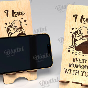 Intra απο ξύλο plywood 3mm-4mm πάχος – Βάσεις τηλεφώνου Valentine's Phone Stand LaserCut Bundle Δίασταση  20x20 cm INTRAFABR-111985200 - Image 5