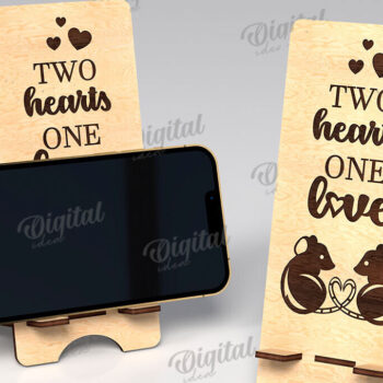 Intra απο ξύλο plywood 3mm-4mm πάχος – Βάσεις τηλεφώνου Valentine's Phone Stand LaserCut Bundle Δίασταση  20x20 cm INTRAFABR-111985200 - Image 11