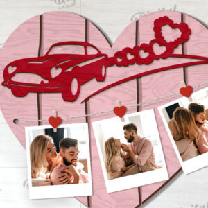 Intra απο ξύλο plywood 3mm-4mm πάχος – Αποκοπή με λέιζερ πίνακας προβολής φωτογραφιών Valentines Δίασταση  45x45 cm INTRAFABR-113927437