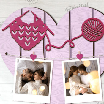 Intra απο ξύλο plywood 3mm-4mm πάχος – Αποκοπή με λέιζερ πίνακας προβολής φωτογραφιών Valentines Δίασταση  45x45 cm INTRAFABR-113927495 - Image 1