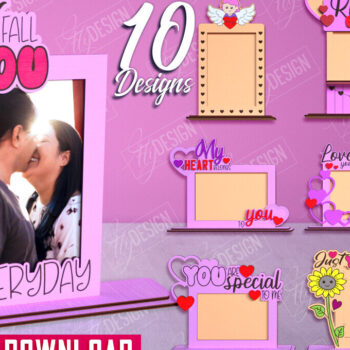 Intra απο ξύλο plywood 3mm-4mm πάχος – Πακέτο κορνίζας του Αγίου Βαλεντίνου | Δώρο Δίασταση  20x20 cm INTRAFABR-113579709 - Image 1