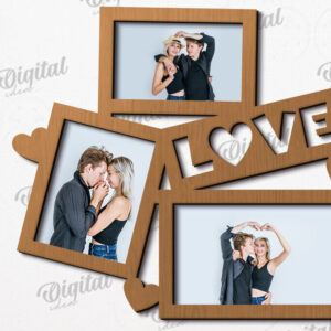 Intra απο ξύλο plywood 3mm-4mm πάχος – Κορνίζα Αγίου Βαλεντίνου Δίασταση  20x20 cm INTRAFABR-114509555