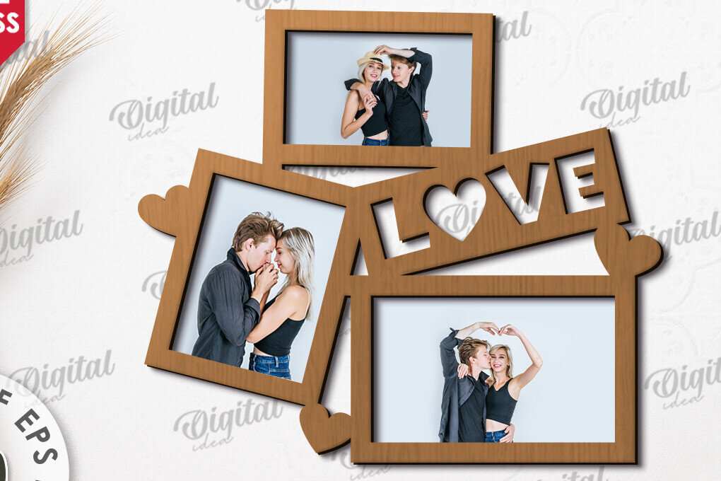 Intra απο ξύλο plywood 3mm-4mm πάχος – Κορνίζα Αγίου Βαλεντίνου Δίασταση  20x20 cm INTRAFABR-114509555