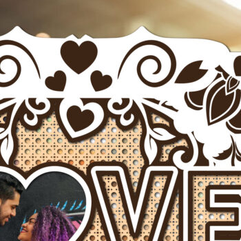 Intra απο ξύλο plywood 3mm-4mm πάχος – Πακέτο κοπής με λέιζερ για κορνίζα Αγίου Βαλεντίνου Δίασταση  20x20 cm INTRAFABR-58736435 - Image 2