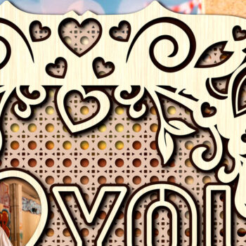 Intra απο ξύλο plywood 3mm-4mm πάχος – Πακέτο κοπής με λέιζερ για κορνίζα Αγίου Βαλεντίνου Δίασταση  20x20 cm INTRAFABR-58736435 - Image 5