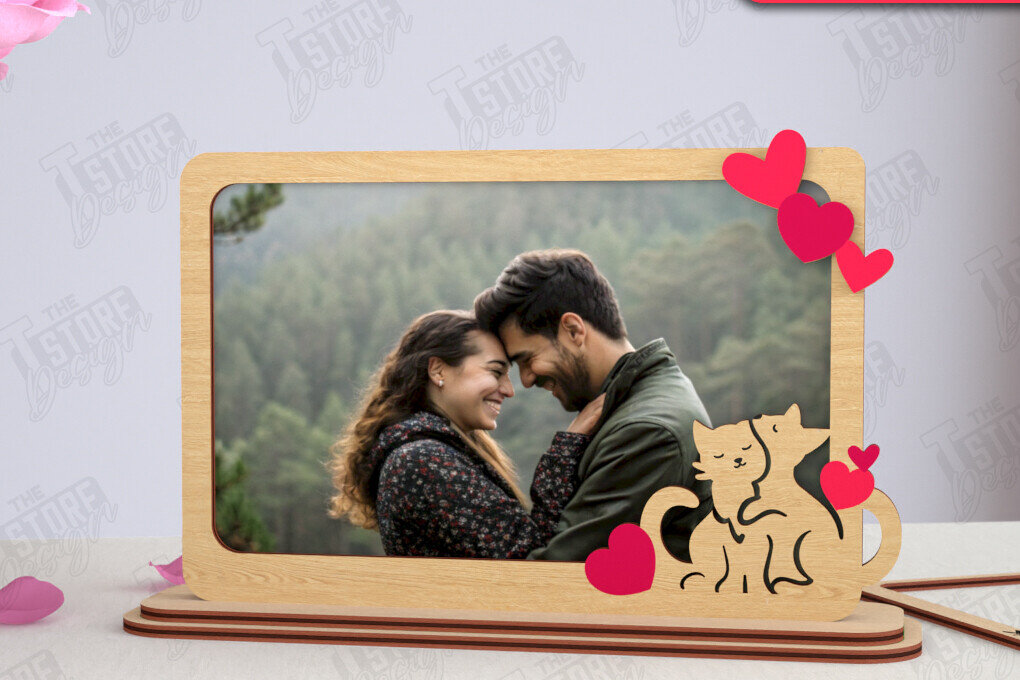 Intra απο ξύλο plywood 3mm-4mm πάχος – Κορνίζα του Αγίου Βαλεντίνου | Ρομαντικό δώρο Δίασταση  20x20 cm INTRAFABR-115367810