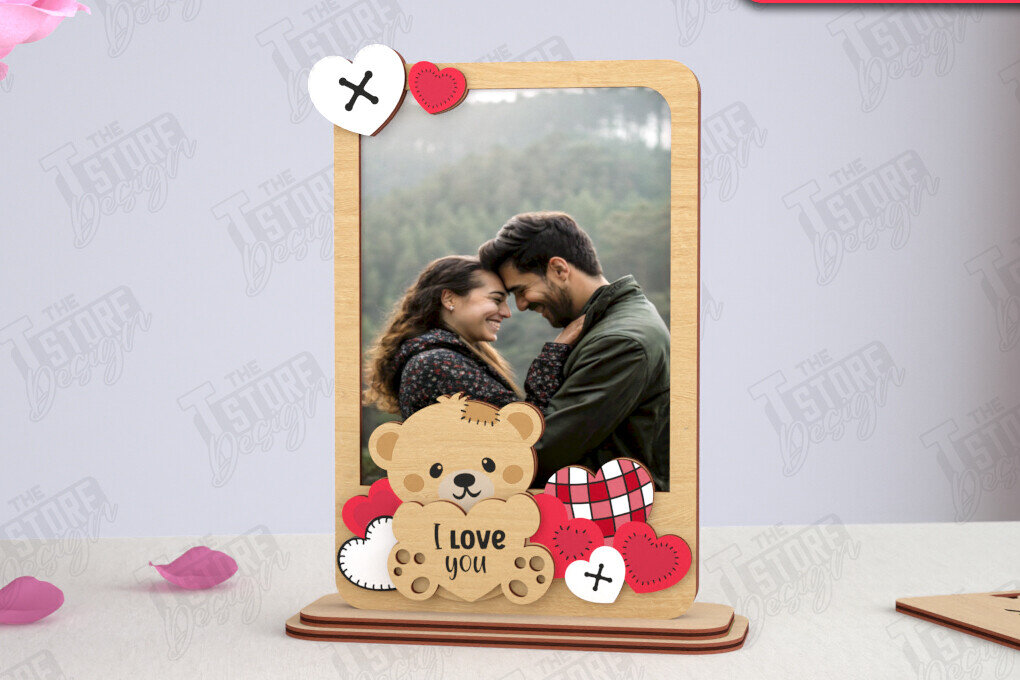 Intra απο ξύλο plywood 3mm-4mm πάχος – Κορνίζα του Αγίου Βαλεντίνου | Ρομαντικό δώρο Δίασταση  20x20 cm INTRAFABR-115367816